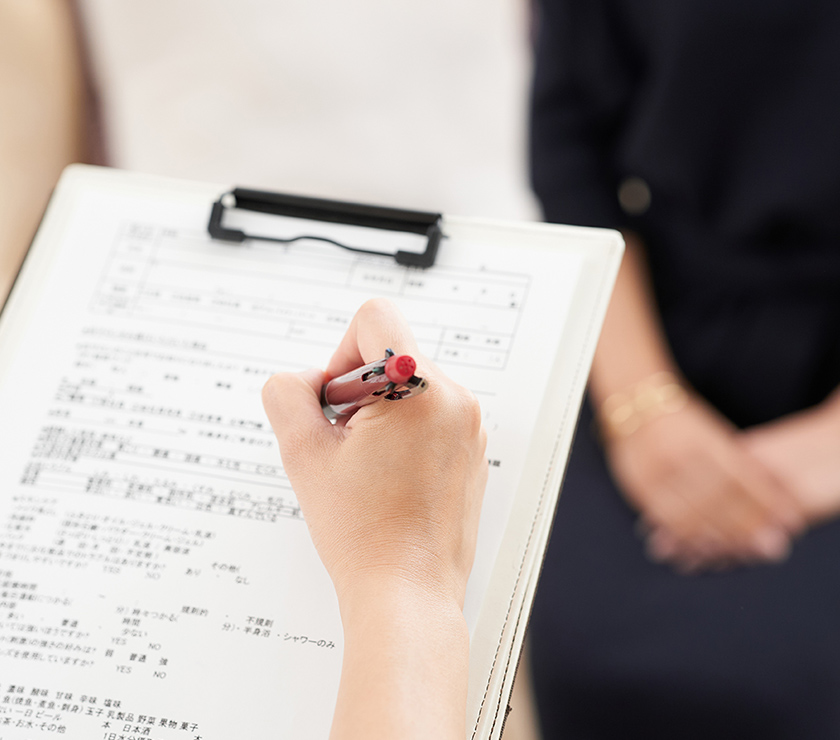 丁寧なカウンセリングでお悩みを把握